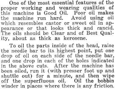 Oiling the New Home AB Sewing Machine
