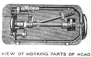 Vintage New Home Sewing Machine Underside of Head