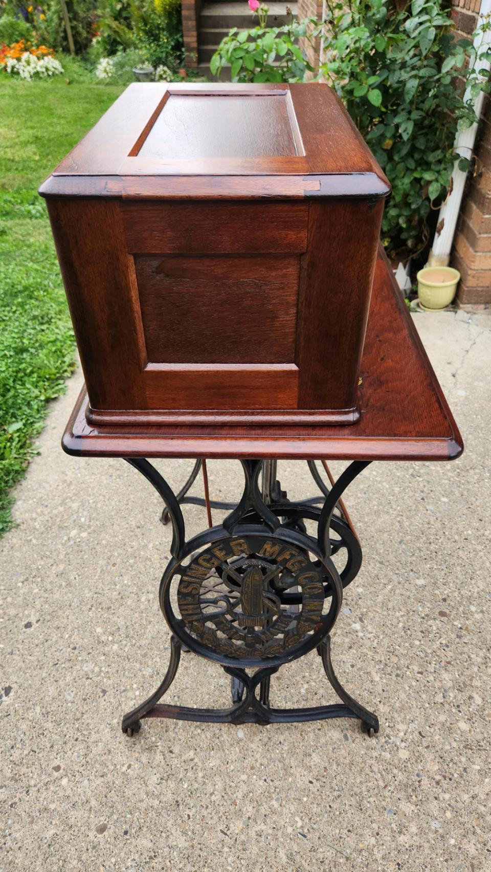 Singer New Family Sewing Machine adorned with Mother of Pearl