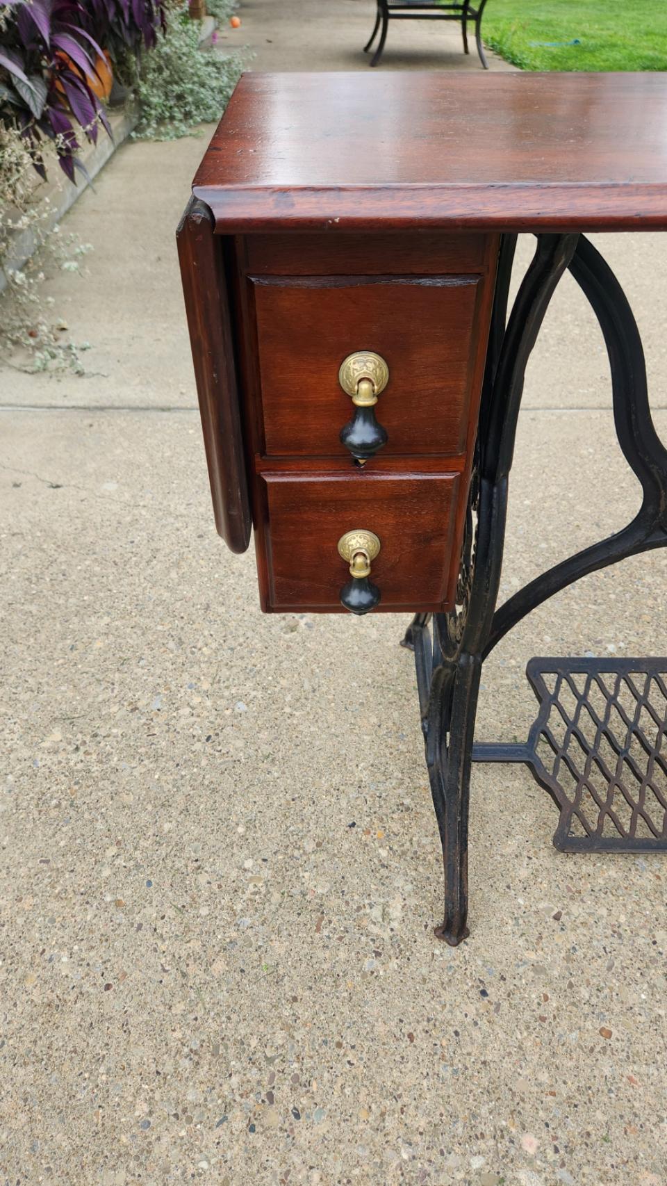 Singer New Family Sewing Machine adorned with Mother of Pearl