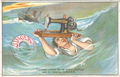 Spanish Singer Sewing Machine Trade Card