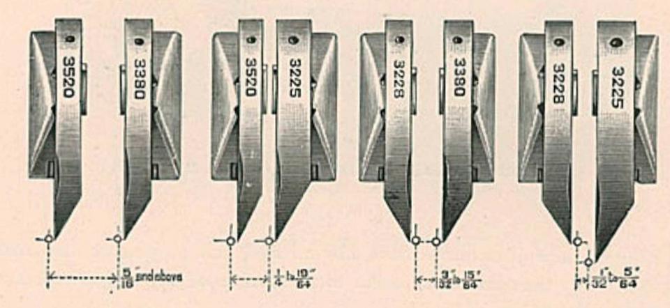 Singer knives for the Class 16 Sewing Machines