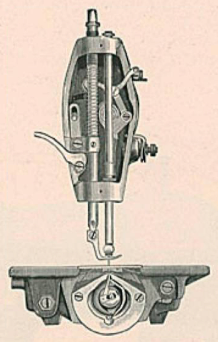 Singer MODEL 31-3 Sewing Machine, End Section, Face Plate Removed