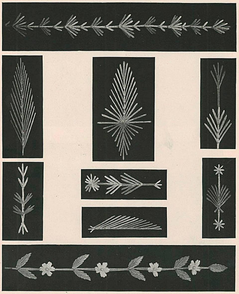 PHOTOGRAPHIC EXAMPLES OF STITCHING PERFORMED ON MACHINE No. 31-4.