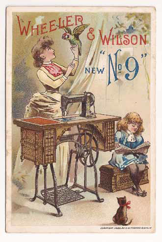 Wheeler & Wilson New Number 9 Sewing Machine Trade Card