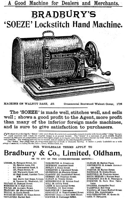 Bradbury Sewing Machines