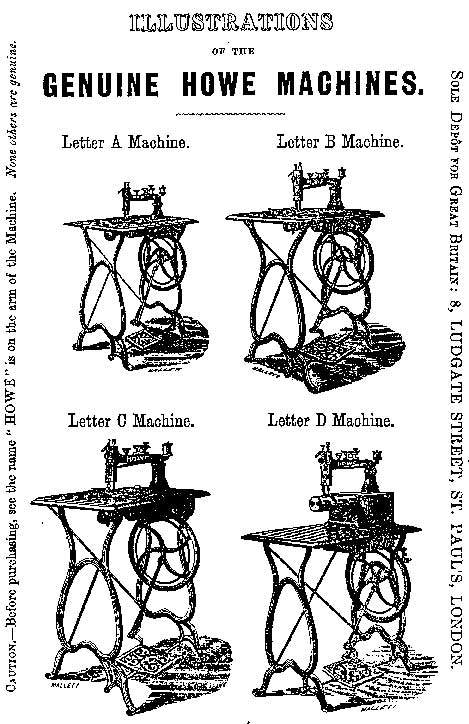 Genuine Howe Sewing Macihnes