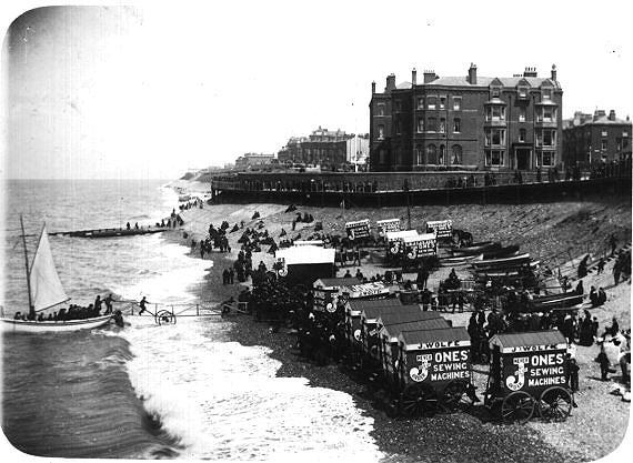 Jones Sewing Machines on the Beach