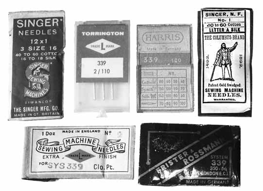 European 339 and Singer N.F. 12x1 Sewing Machine Needles