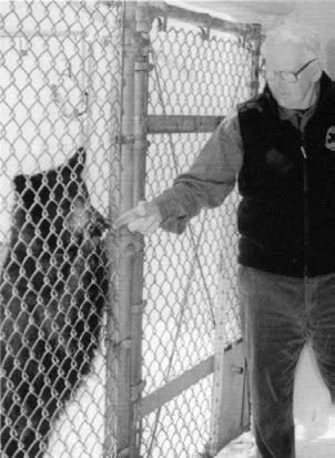 Murray Clark and one of his trained black bears.