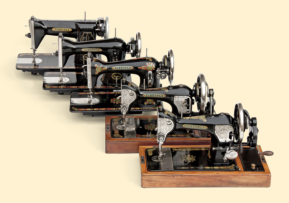 Hexagon Sewing Machine Lineup - mostly complete